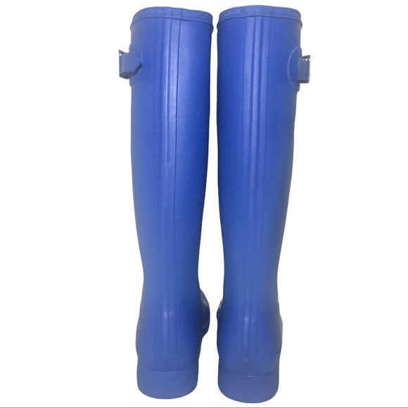 Hunter Blue Tall High Rain Boots - Picture 7 of 14